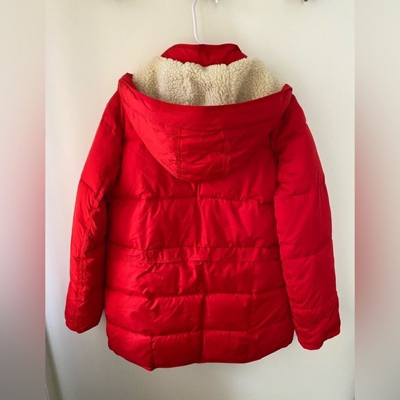 J. Crew Red Signature Puffer Coat size Medium - Picture 4 of 7